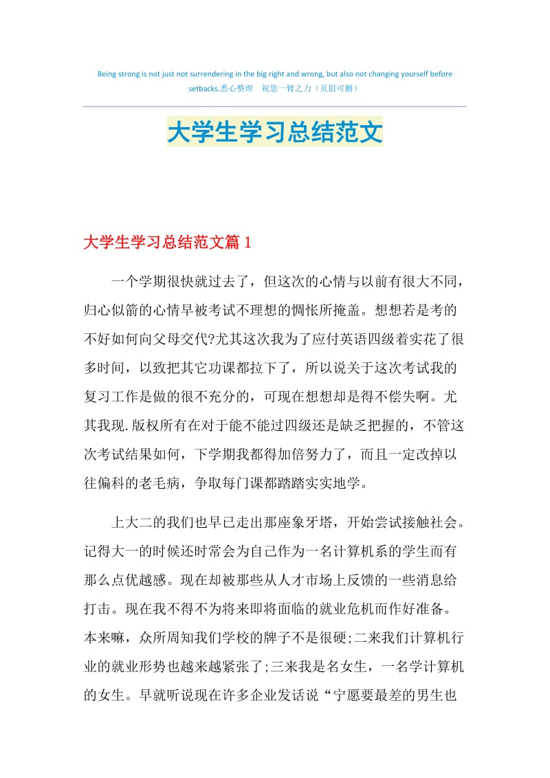 大学生学习总结范文.doc