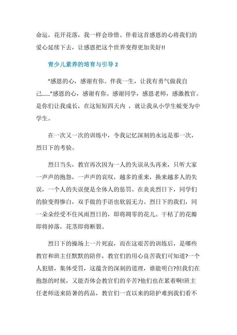 青少儿素养的培育与引导征文五年级.doc_第3页