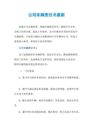 公司车辆责任书最新.doc