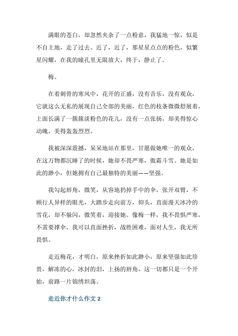 走近你才什么初二作文800字.doc_第2页