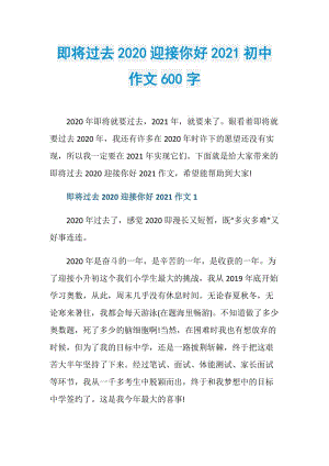 即将过去2020迎接你好2021初中作文600字.doc