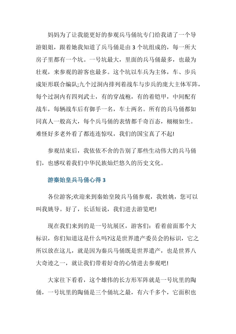 游秦始皇兵马俑的心得总结.doc_第3页