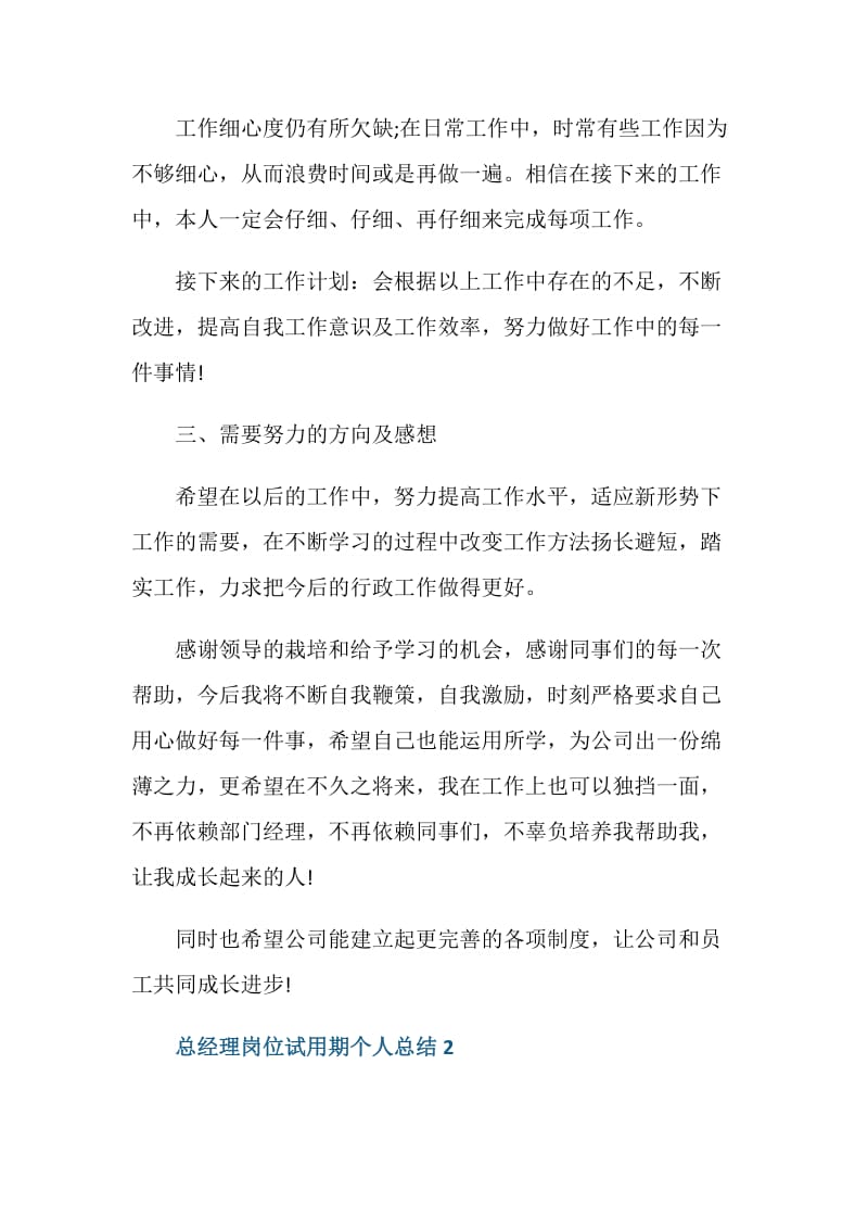 总经理岗位试用期个人总结报告.doc_第2页