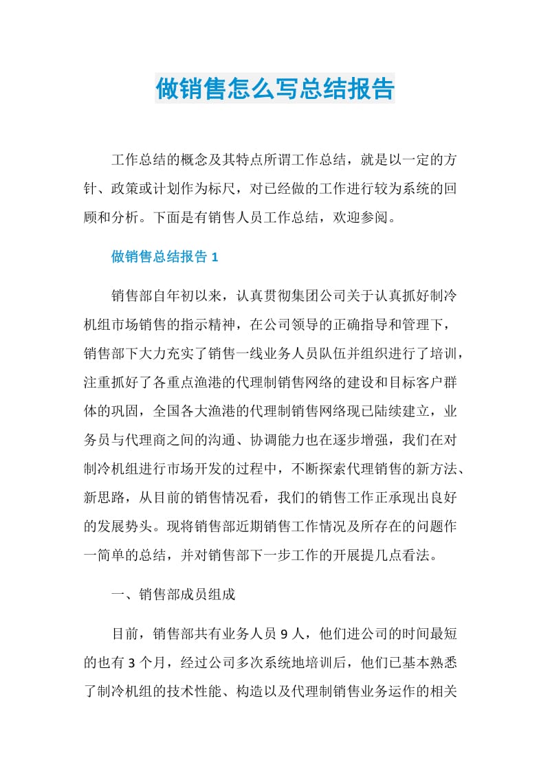 做销售怎么写总结报告.doc_第1页