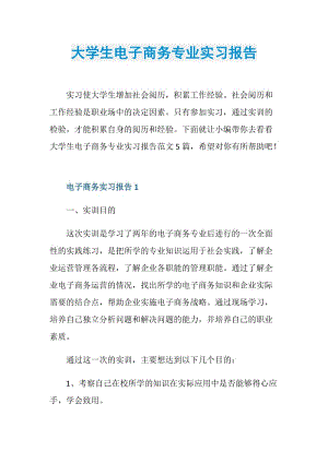 大学生电子商务专业实习报告.doc