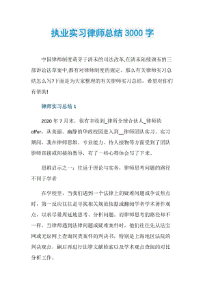 执业实习律师总结3000字.doc