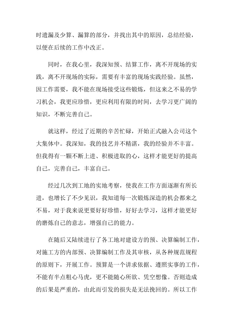 预算实习个人工作总结.doc_第2页