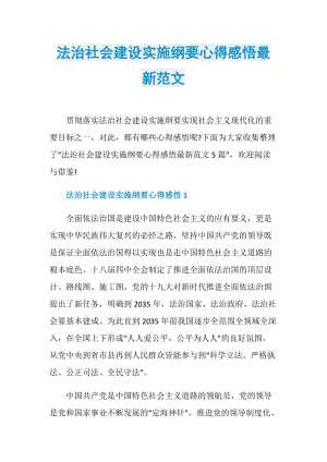 法治社会建设实施纲要心得感悟最新范文.doc