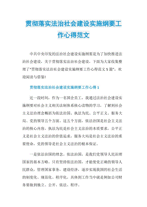 贯彻落实法治社会建设实施纲要工作心得范文.doc