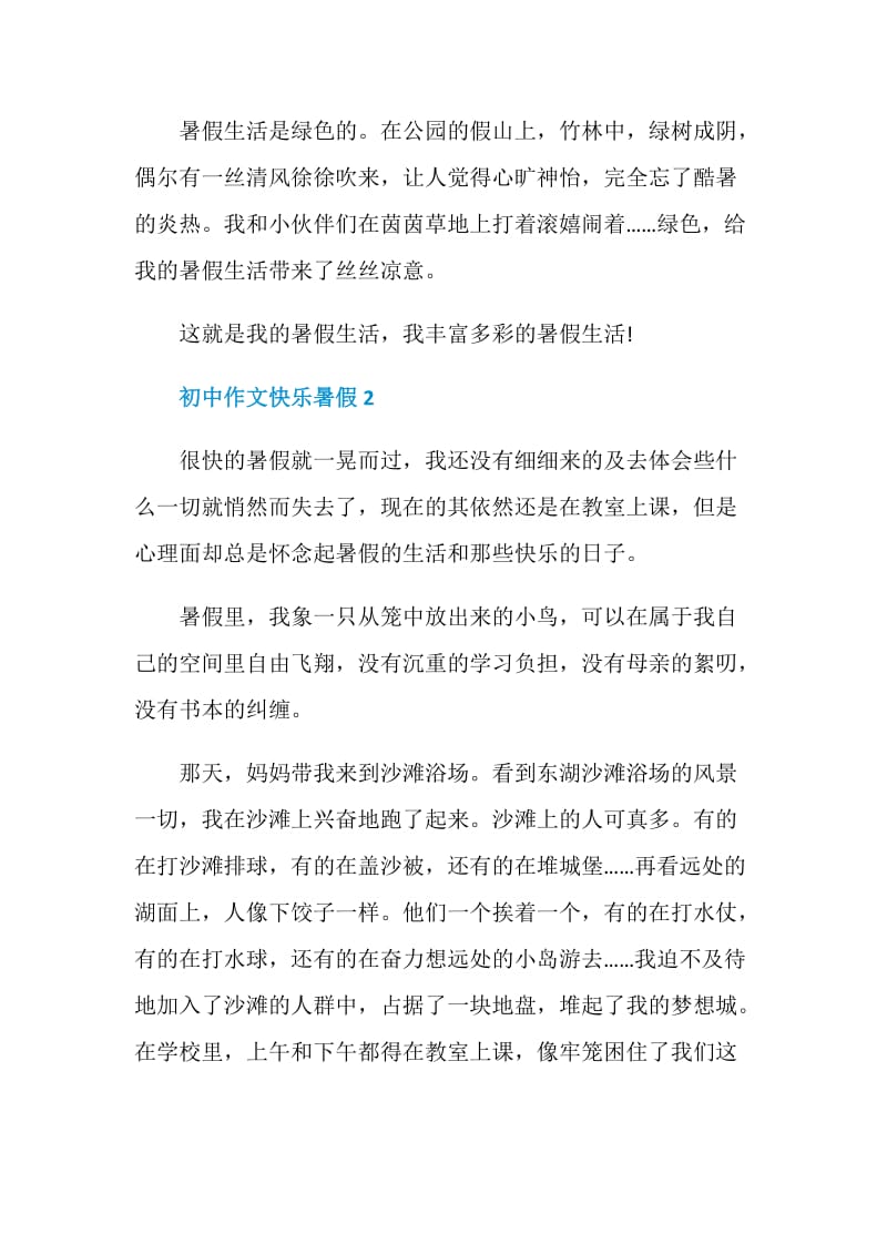 初中作文快乐暑假.doc_第2页