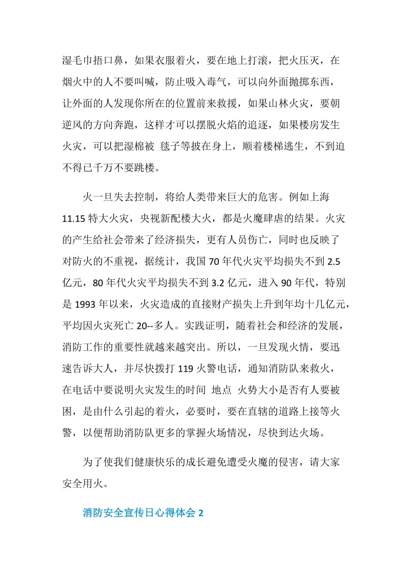 119消防安全宣传日心得体会五篇.doc_第2页