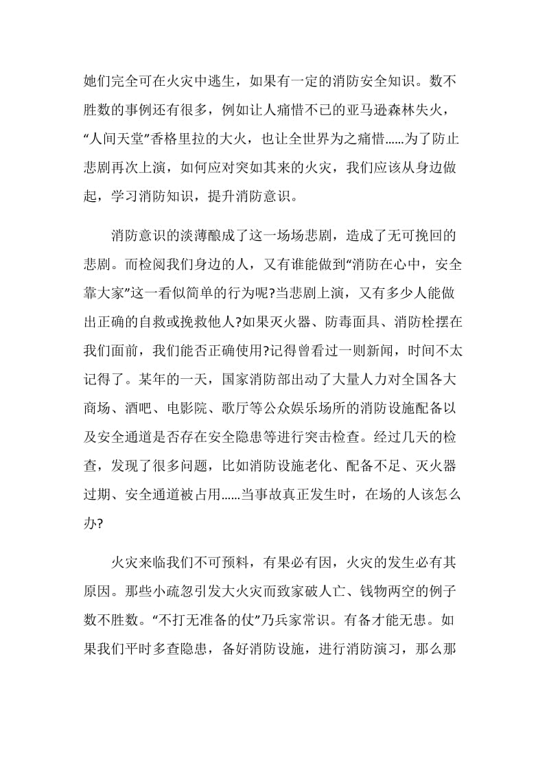 2020天津市第三十届119消防宣传月活动观后感心得体会5篇.doc_第2页