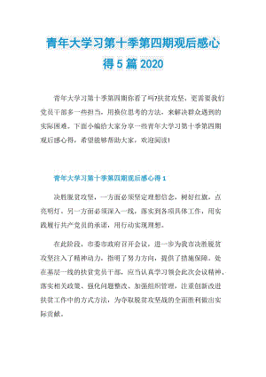 青年大学习第十季第四期观后感心得5篇2020.doc