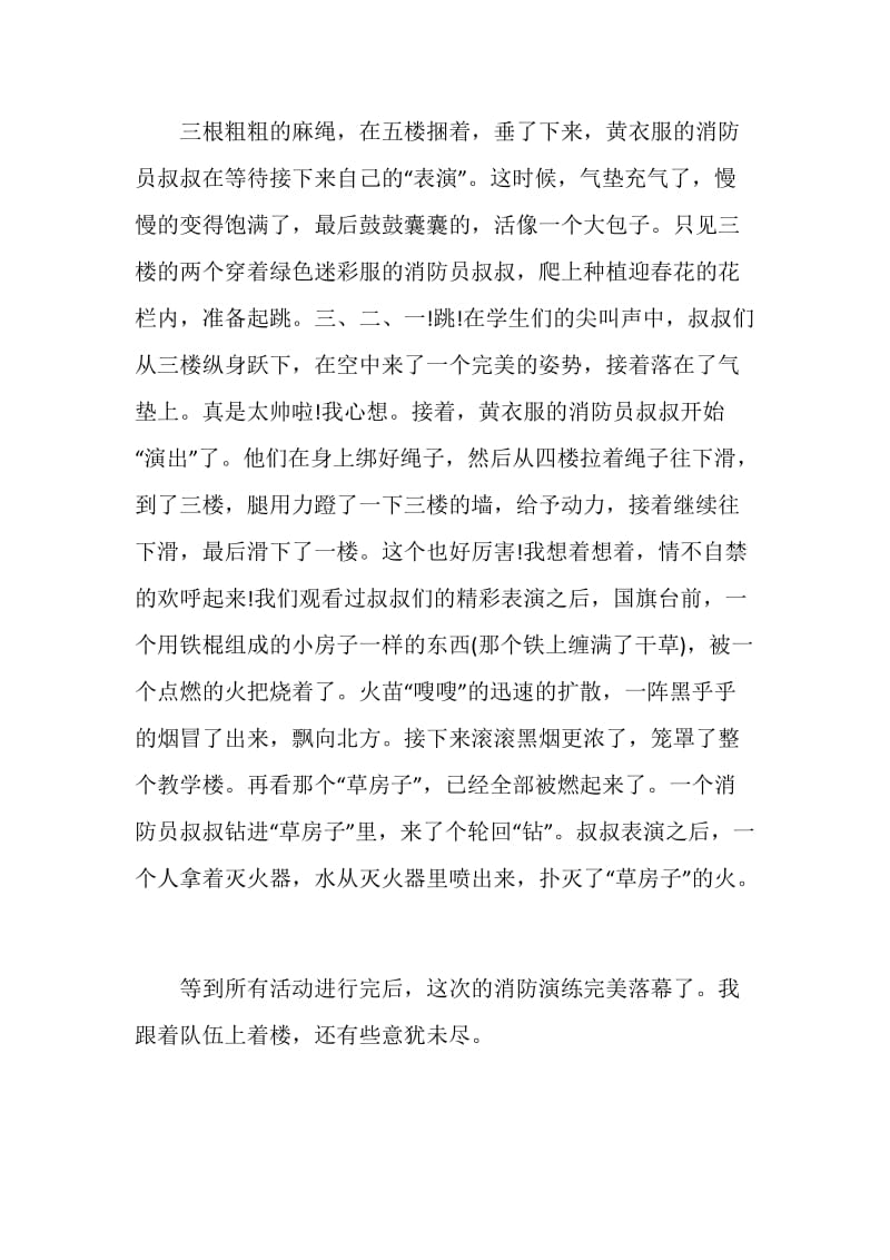 2020五年级小学生天津消防119宣传活动日观后感600字.doc_第2页
