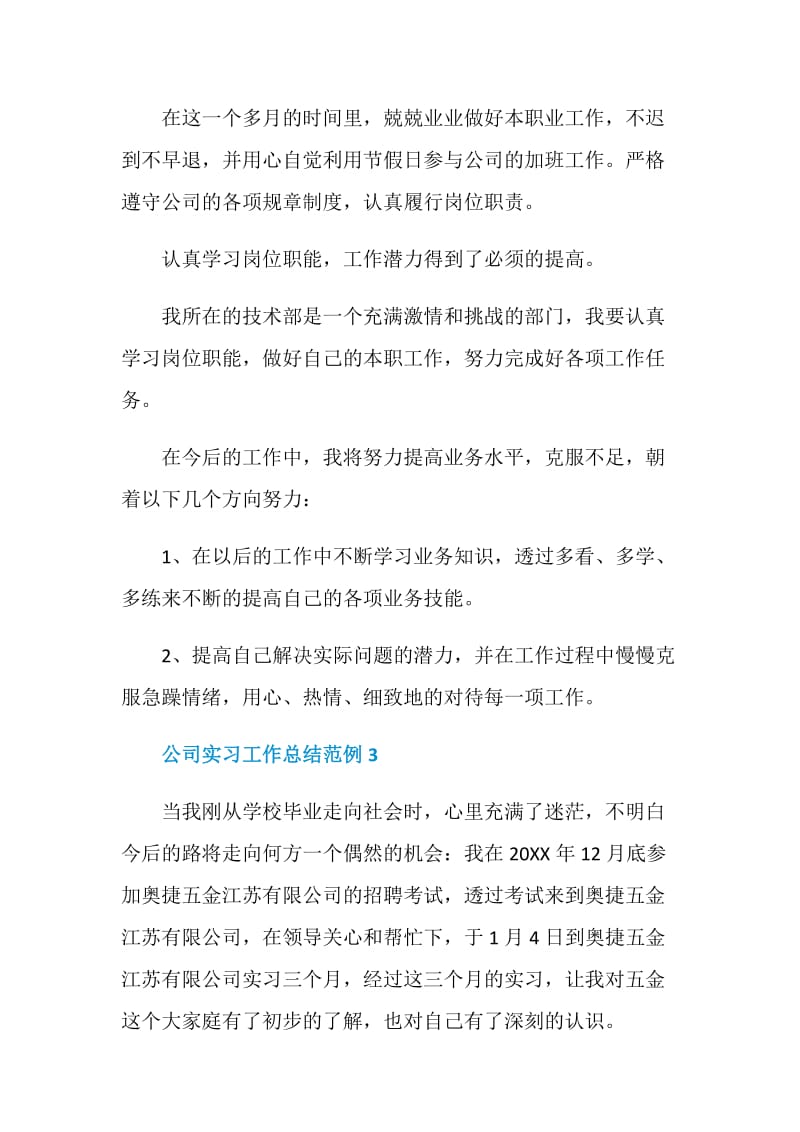 公司实习工作总结范例经典.doc_第3页