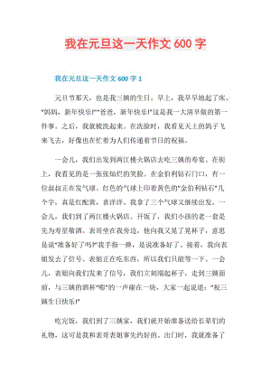 我在元旦这一天作文600字.doc