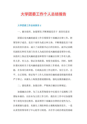 大学团委工作个人总结报告.doc