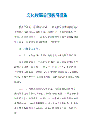 文化传媒公司实习报告.doc