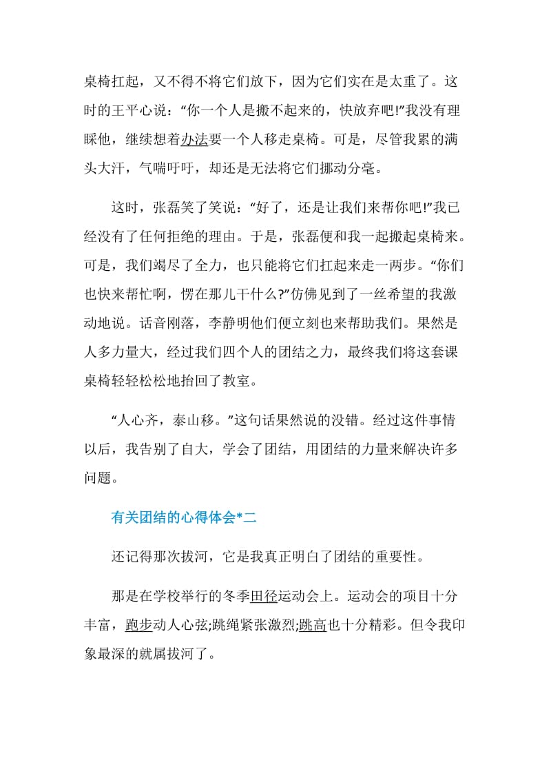 有关团结的心得体会文章.doc_第2页