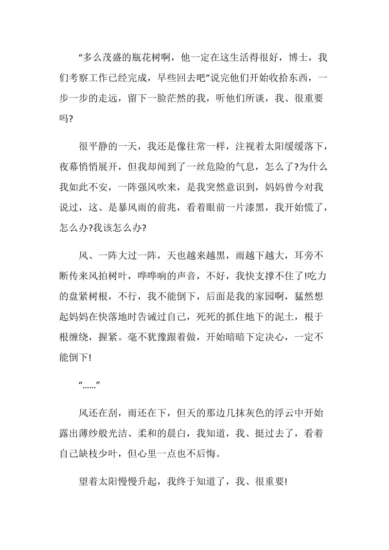 作文我很重要七年级700字.doc_第2页