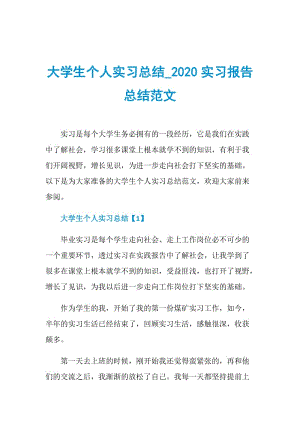 大学生个人实习总结_2020实习报告总结范文.doc