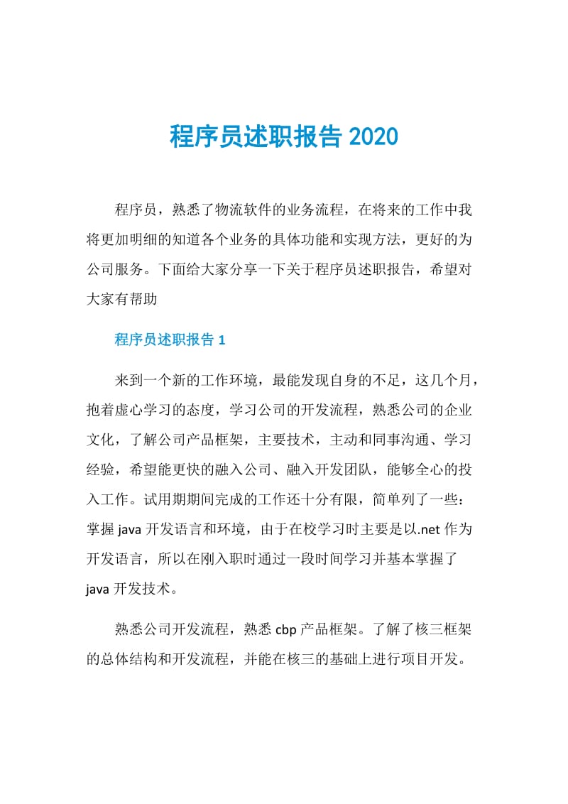 程序员述职报告2020.doc_第1页