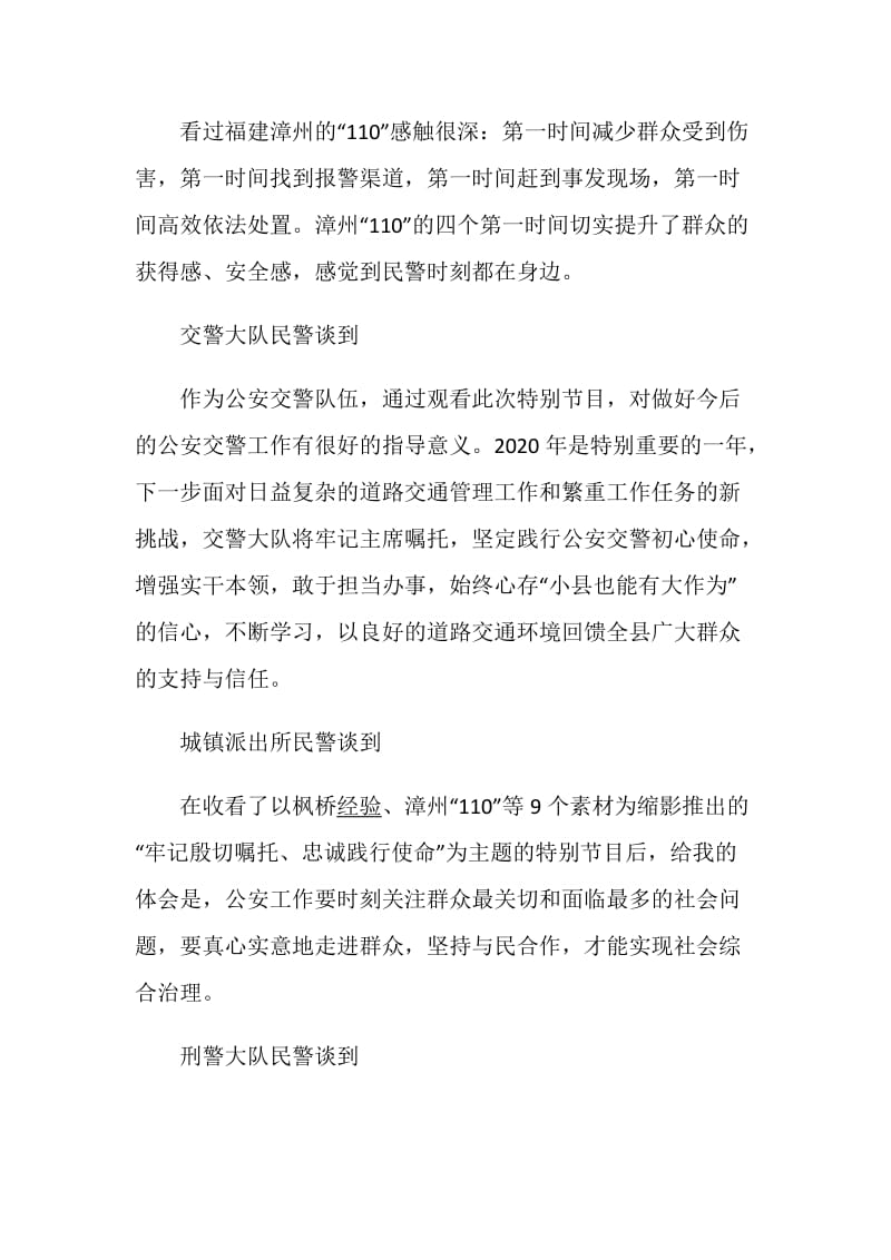 2020观看牢记殷切嘱托忠诚践行使命心得体会最新5篇.doc_第3页