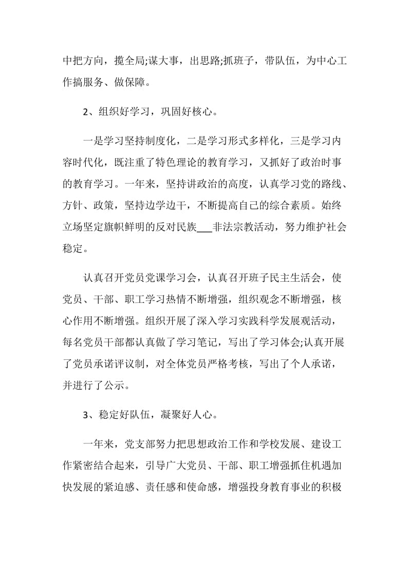 党支部书记述职报告最新精选5篇范文.doc_第2页