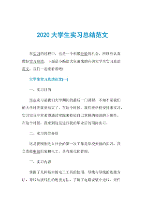 2020大学生实习总结范文.doc