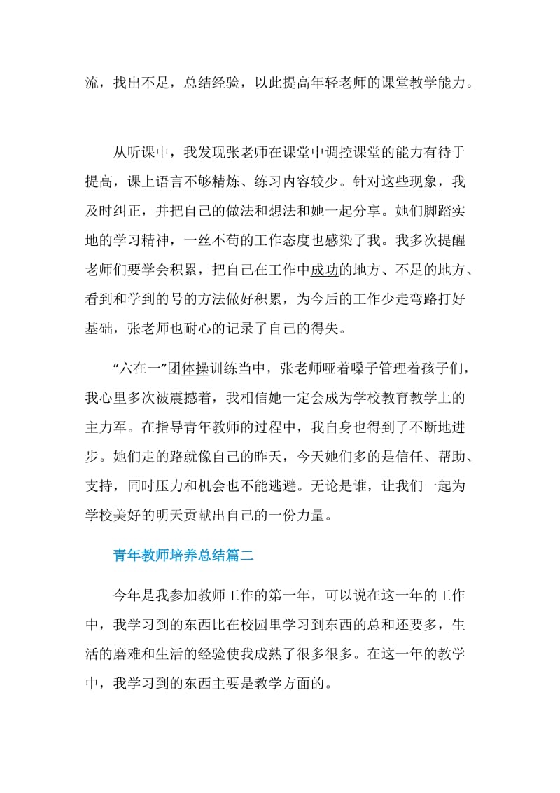 青年教师培养总结最新精选.doc_第3页