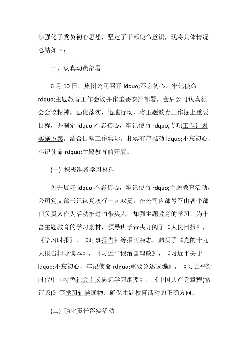 2019年终不忘初心牢记使命工作情况总结.doc_第2页