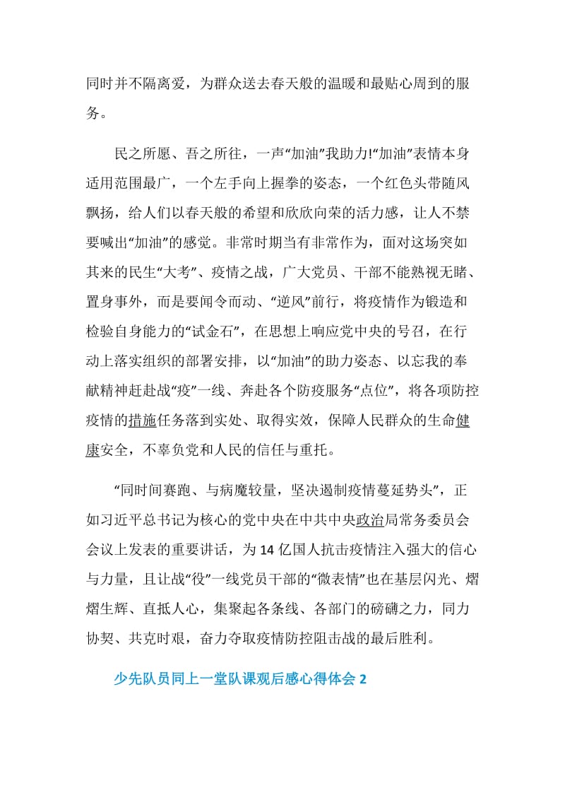 少先队员同上一堂队课观后感心得体会最新5篇精选.doc_第3页