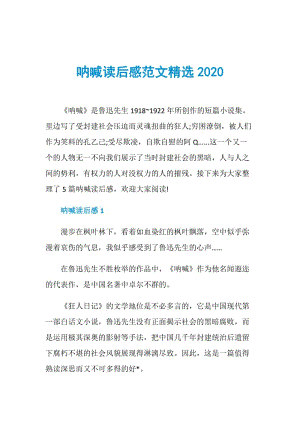 呐喊读后感范文精选2020.doc