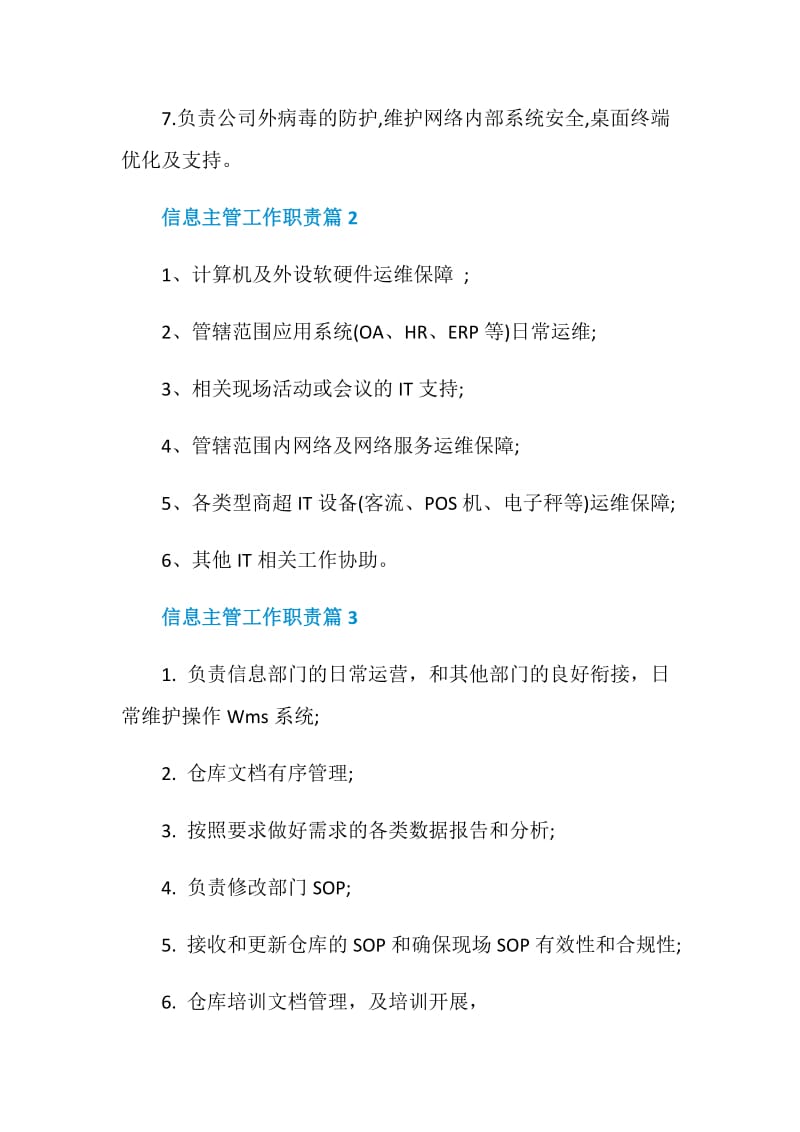 信息主管工作职责_信息主管是干什么的.doc_第2页