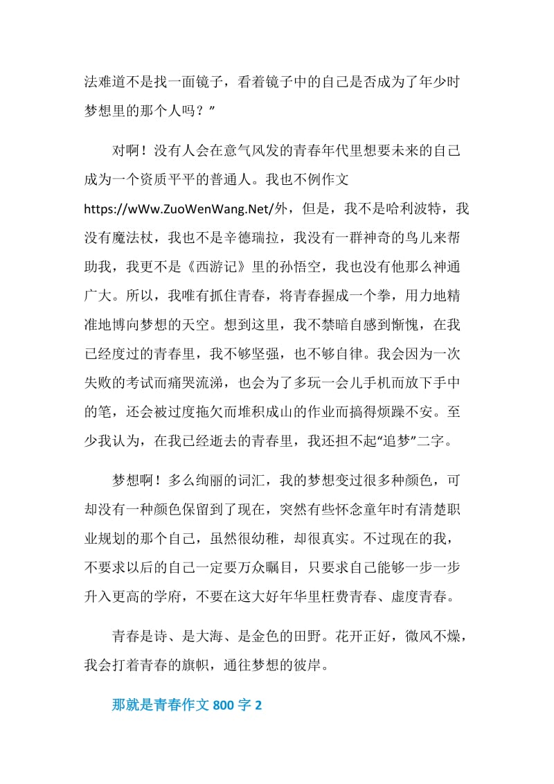 那就是青春作文800字.doc_第2页