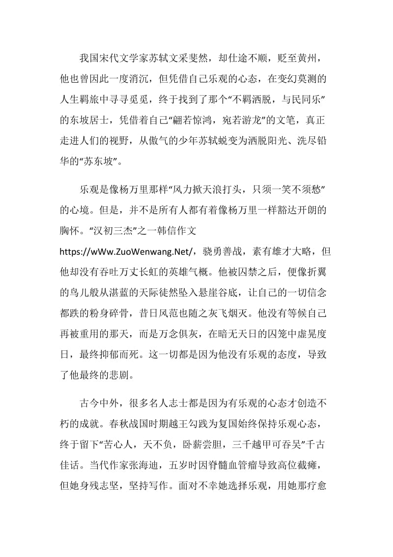 乐观的姿态作文800字.doc_第2页