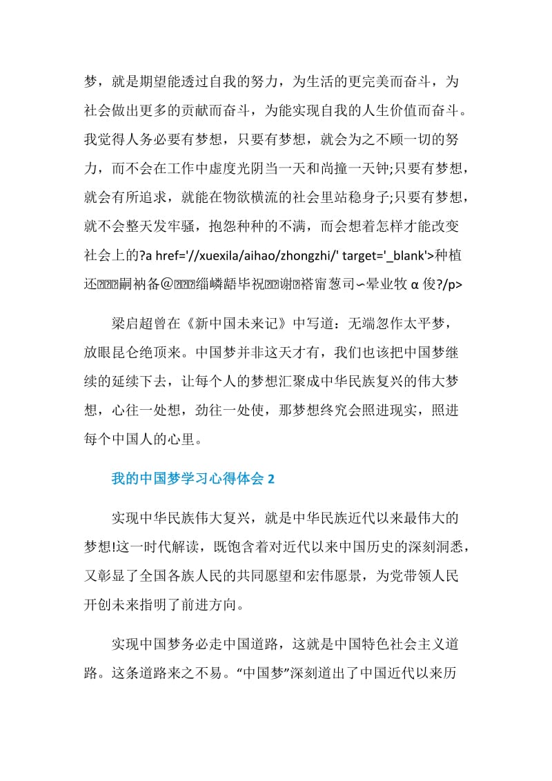 我的中国梦学习心得体会2020.doc_第3页