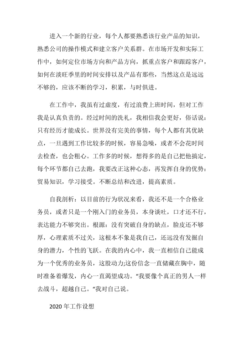 销售业务员个人工作总结2020年.doc_第2页