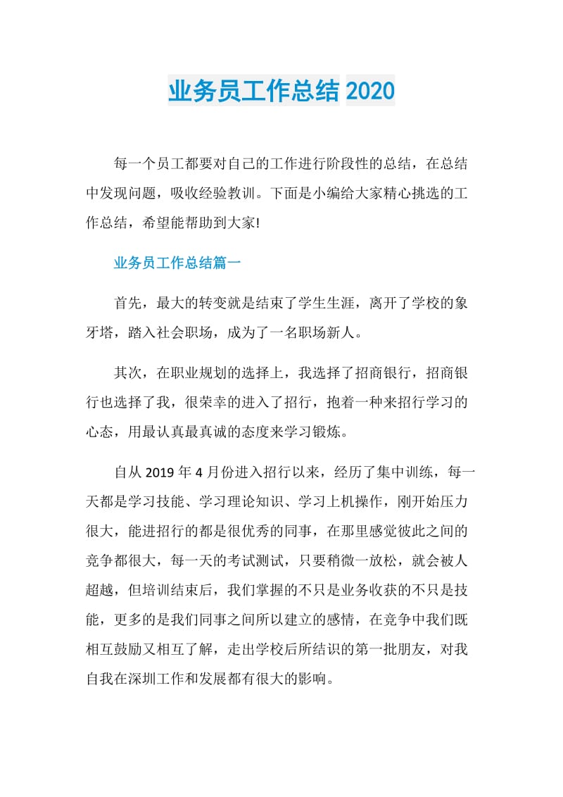 业务员工作总结2020.doc_第1页