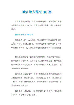 我在远方作文800字.doc