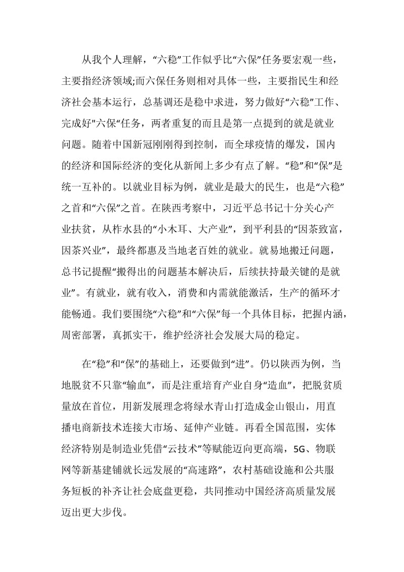 2020稳就业保就业工作心得总结精选5篇.doc_第2页