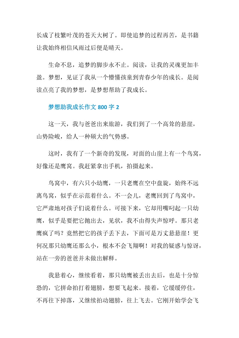 梦想助我成长作文800字.doc_第3页