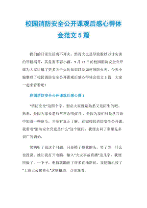 校园消防安全公开课观后感心得体会范文5篇.doc