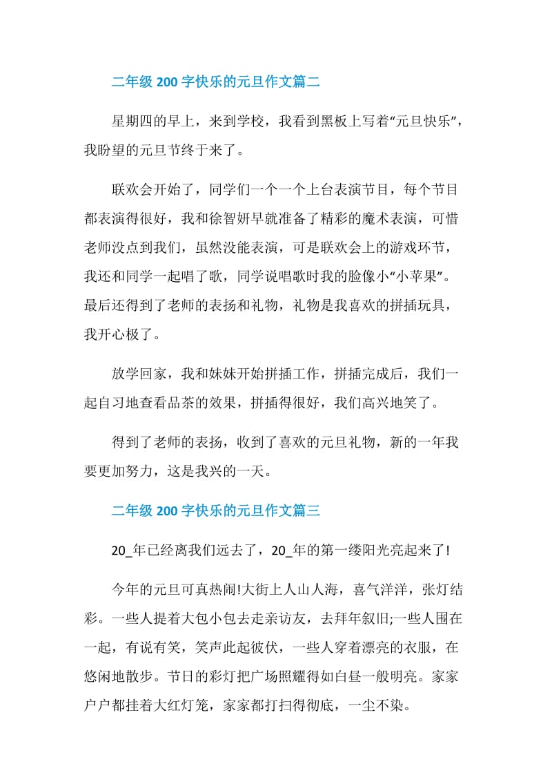 二年级200字快乐的元旦作文.doc_第2页