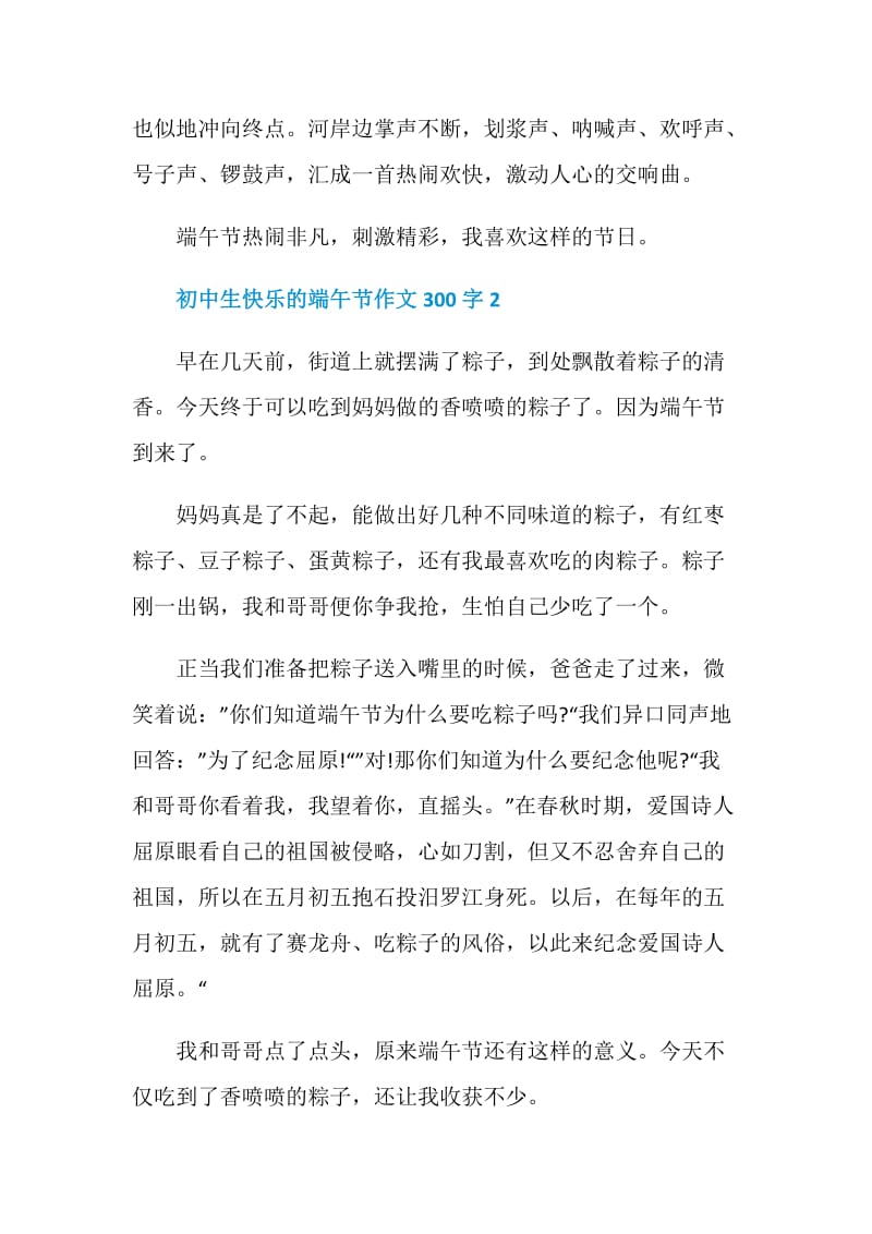 初中生快乐的端午节作文300字.doc_第2页