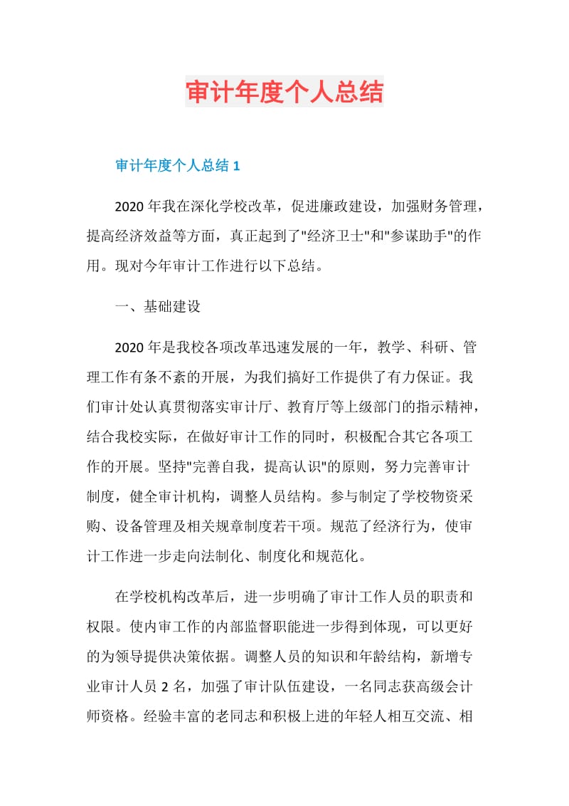 审计年度个人总结.doc_第1页