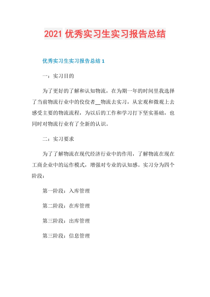 2021优秀实习生实习报告总结.doc_第1页