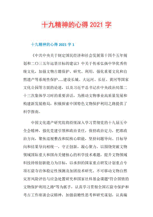 十九精神的心得2021字.doc