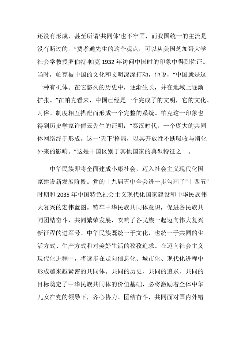 铸牢中华民族共同体意识大学生心得感悟.doc_第2页