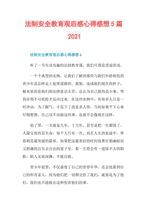 法制安全教育观后感心得感想5篇2021.doc